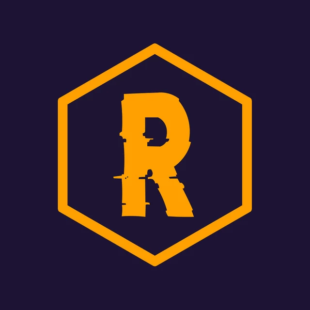 Rawbit Games logo on indigo